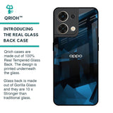 Polygonal Blue Box Glass Case For Oppo Reno8 5G
