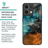 Golden Splash Glass Case for Oppo Reno8 5G