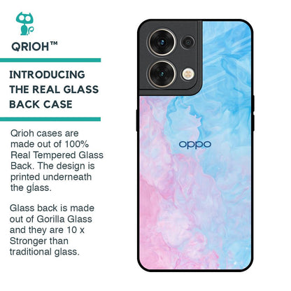 Mixed Watercolor Glass Case for Oppo Reno8 5G