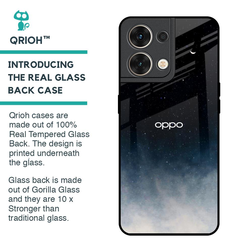 Aesthetic Sky Glass Case for Oppo Reno8 5G