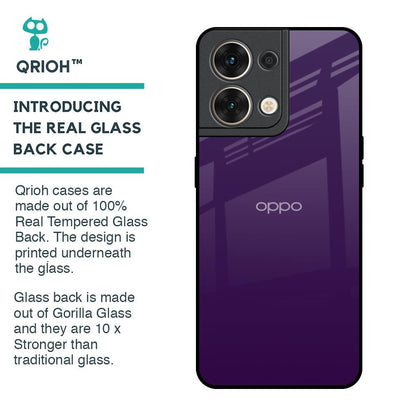 Dark Purple Glass Case for Oppo Reno8 5G