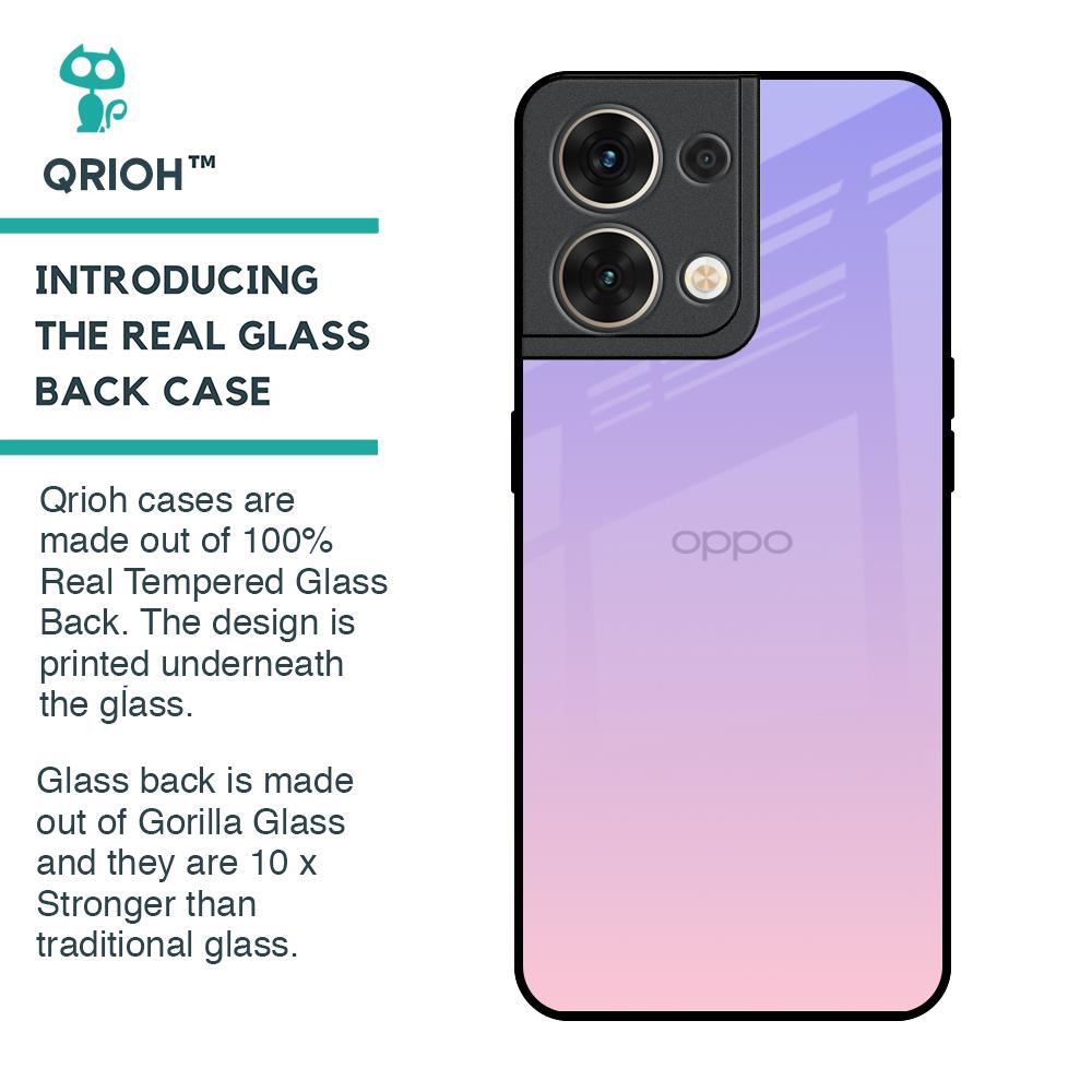 Lavender Gradient Glass Case for Oppo Reno8 5G