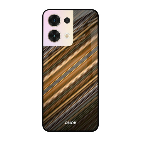 Diagonal Slash Pattern Oppo Reno8 5G Glass Cases & Covers Online