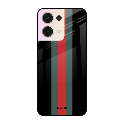 Vertical Stripes Oppo Reno8 5G Glass Cases & Covers Online