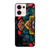 Retro Gorgeous Flower Oppo Reno8 5G Glass Cases & Covers Online