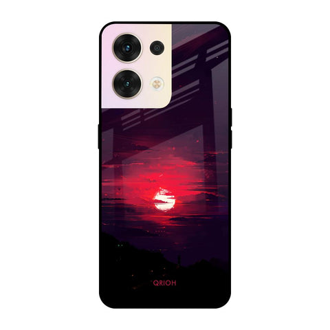 Morning Red Sky Oppo Reno8 5G Glass Cases & Covers Online