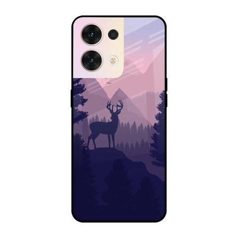 Deer In Night Oppo Reno8 5G Glass Cases & Covers Online