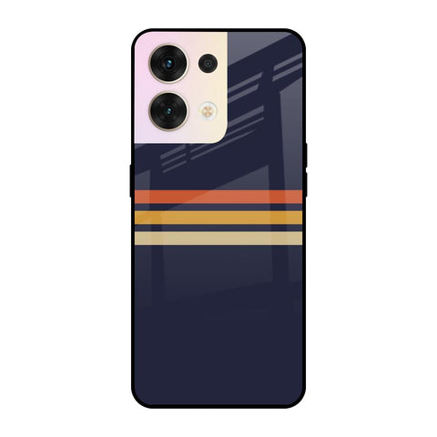 Tricolor Stripes Oppo Reno8 5G Glass Cases & Covers Online