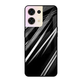 Black & Grey Gradient Oppo Reno8 5G Glass Cases & Covers Online