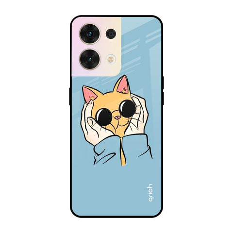 Adorable Cute Kitty Oppo Reno8 5G Glass Cases & Covers Online