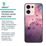 Space Doodles Glass Case for Oppo Reno8 5G