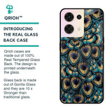 Peacock Feathers Glass case for Oppo Reno8 5G