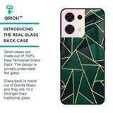 Abstract Green Glass Case For Oppo Reno8 5G