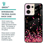 Heart Rain Fall Glass Case For Oppo Reno8 5G