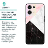 Marble Collage Art Glass Case For Oppo Reno8 5G