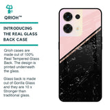 Marble Texture Pink Glass Case For Oppo Reno8 5G