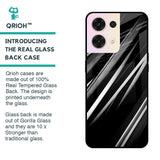 Black & Grey Gradient Glass Case For Oppo Reno8 5G