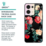 Floral Bunch Glass Case For Oppo Reno8 5G