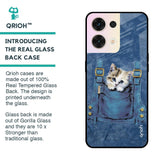 Kitty In Pocket Glass Case For Oppo Reno8 5G