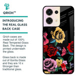 Floral Decorative Glass Case For Oppo Reno8 5G