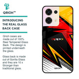 Race Jersey Pattern Glass Case For Oppo Reno8 5G