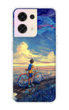 Riding Bicycle to Dreamland Oppo Reno8 5G Back Cover