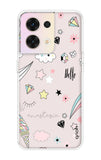 Unicorn Doodle Oppo Reno8 5G Back Cover
