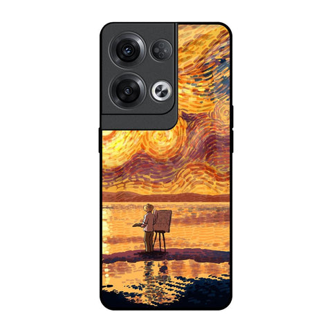 Sunset Vincent Oppo Reno8 Pro 5G Glass Back Cover Online
