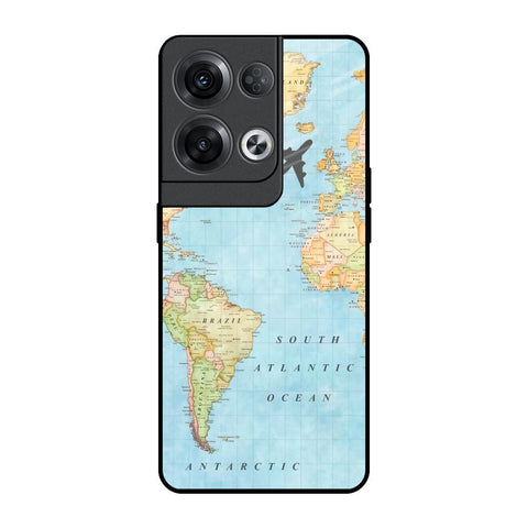 Travel Map Oppo Reno8 Pro 5G Glass Back Cover Online
