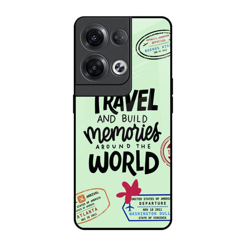 Travel Stamps Oppo Reno8 Pro 5G Glass Back Cover Online