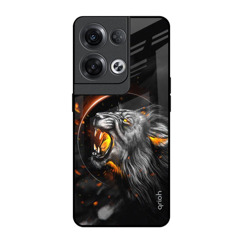 Aggressive Lion Oppo Reno8 Pro 5G Glass Back Cover Online