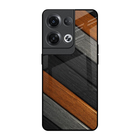 Tri Color Wood Oppo Reno8 Pro 5G Glass Back Cover Online