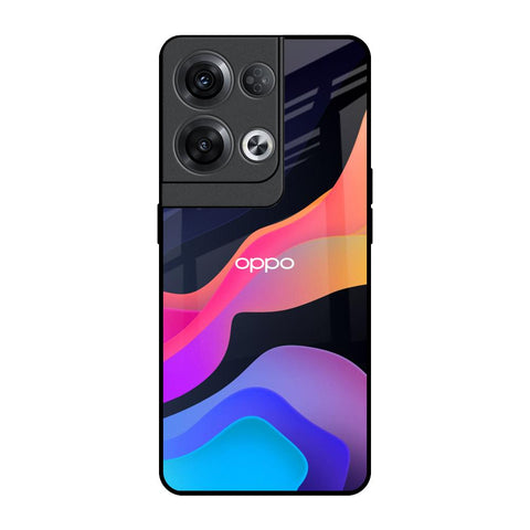 Colorful Fluid Oppo Reno8 Pro 5G Glass Back Cover Online
