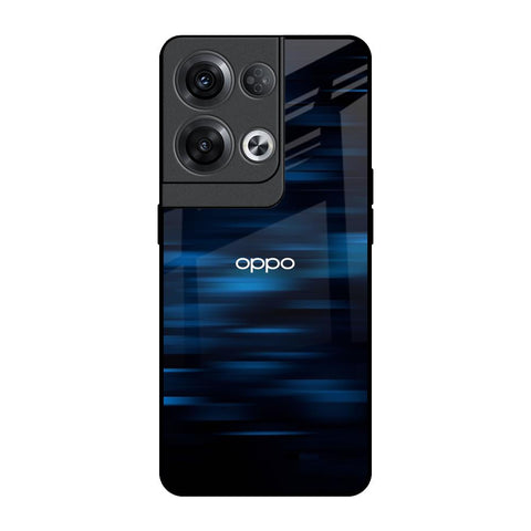 Blue Rough Abstract Oppo Reno8 Pro 5G Glass Back Cover Online