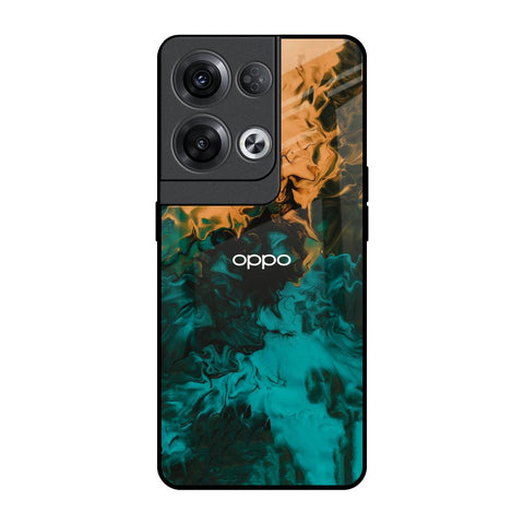 Watercolor Wave Oppo Reno8 Pro 5G Glass Back Cover Online