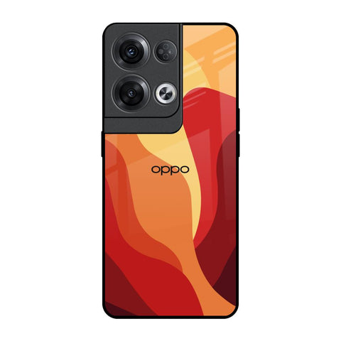 Magma Color Pattern Oppo Reno8 Pro 5G Glass Back Cover Online