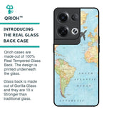 Travel Map Glass Case for Oppo Reno8 Pro 5G