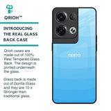Wavy Blue Pattern Glass Case for Oppo Reno8 Pro 5G