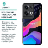 Colorful Fluid Glass Case for Oppo Reno8 Pro 5G