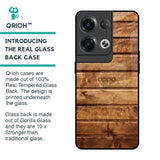 Wooden Planks Glass Case for Oppo Reno8 Pro 5G