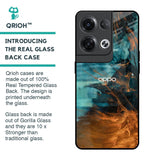 Golden Splash Glass Case for Oppo Reno8 Pro 5G