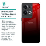 Maroon Faded Glass Case for Oppo Reno8 Pro 5G