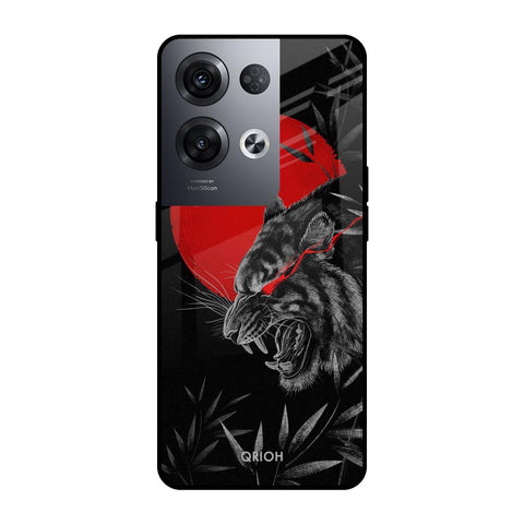 Red Moon Tiger Oppo Reno8 Pro 5G Glass Cases & Covers Online