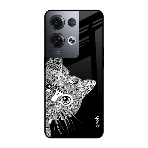 Kitten Mandala Oppo Reno8 Pro 5G Glass Cases & Covers Online
