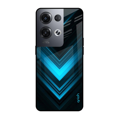 Vertical Blue Arrow Oppo Reno8 Pro 5G Glass Cases & Covers Online