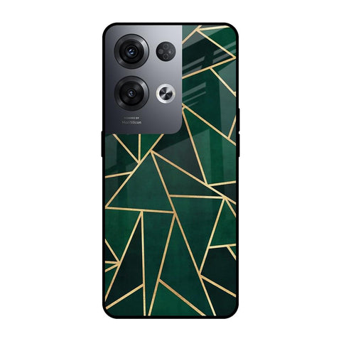 Abstract Green Oppo Reno8 Pro 5G Glass Cases & Covers Online