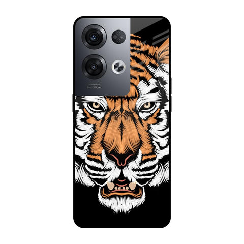 Angry Tiger Oppo Reno8 Pro 5G Glass Cases & Covers Online
