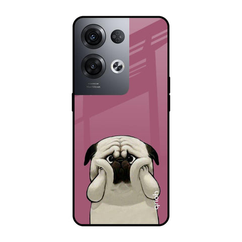 Funny Pug Face Oppo Reno8 Pro 5G Glass Cases & Covers Online