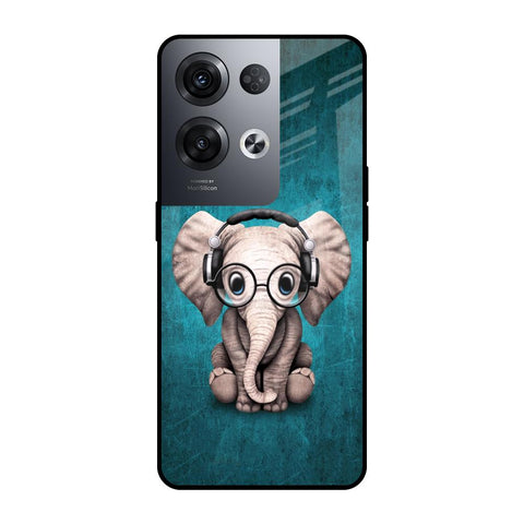 Adorable Baby Elephant Oppo Reno8 Pro 5G Glass Cases & Covers Online