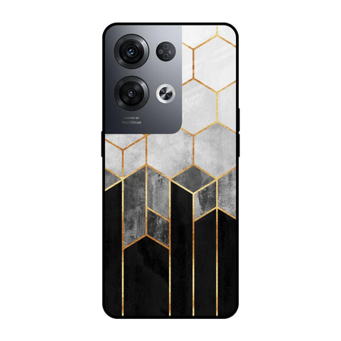 Tricolor Pattern Oppo Reno8 Pro 5G Glass Cases & Covers Online